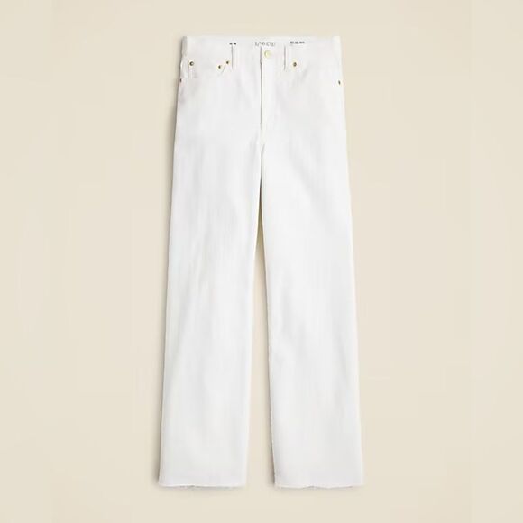 NWT J CREW Slim-wide jean in white size 35 - Picture 6 of 10